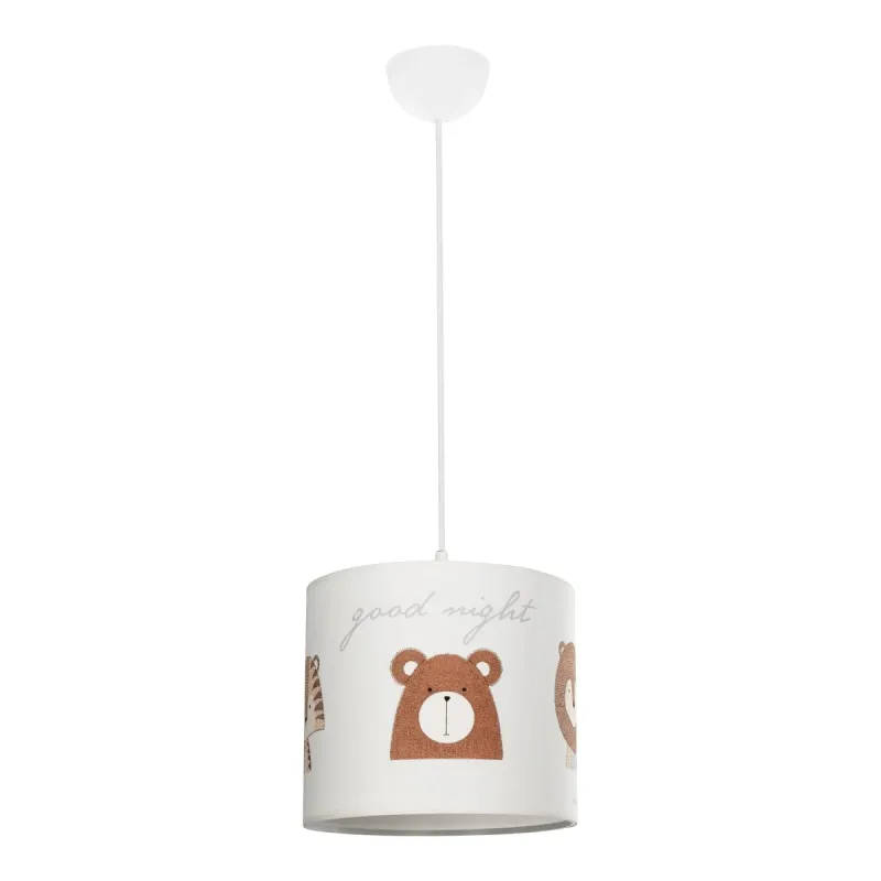 GLOBOSTAR® BEAR 204-0021 Παιδικό Κρεμαστό Φωτιστικό Οροφής με Ντουί 1 x E27 AC 220-240V IP20 - Πολύχρωμο - Μ24 x Π24 x Υ23cm