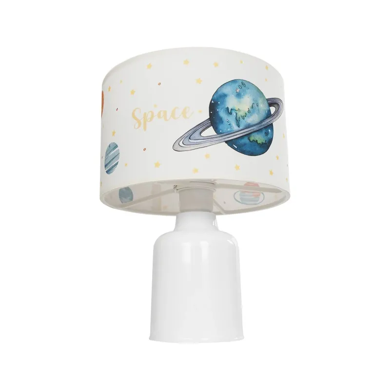GLOBOSTAR® SATURN 204-0030 Παιδικό Επιτραπέζιο Φωτιστικό Πορτατίφ με Ντουί 1 x E27 AC 220-240V IP20 - Πολύχρωμο - Μ24 x Π24 x Υ32cm