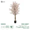 GloboStar® Artificial Garden PINK CHERRY 21098 Τεχνητό Διακοσμητικό Δέντρο Κερασιά Μ80 x Π80 x Υ160cm