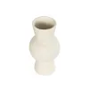 GloboStar® Artificial Garden BANGKOK 21274 Διακοσμητικό Κεραμικό Βάζο Μπεζ Μ12.5 x Π12.5 x Υ23cm