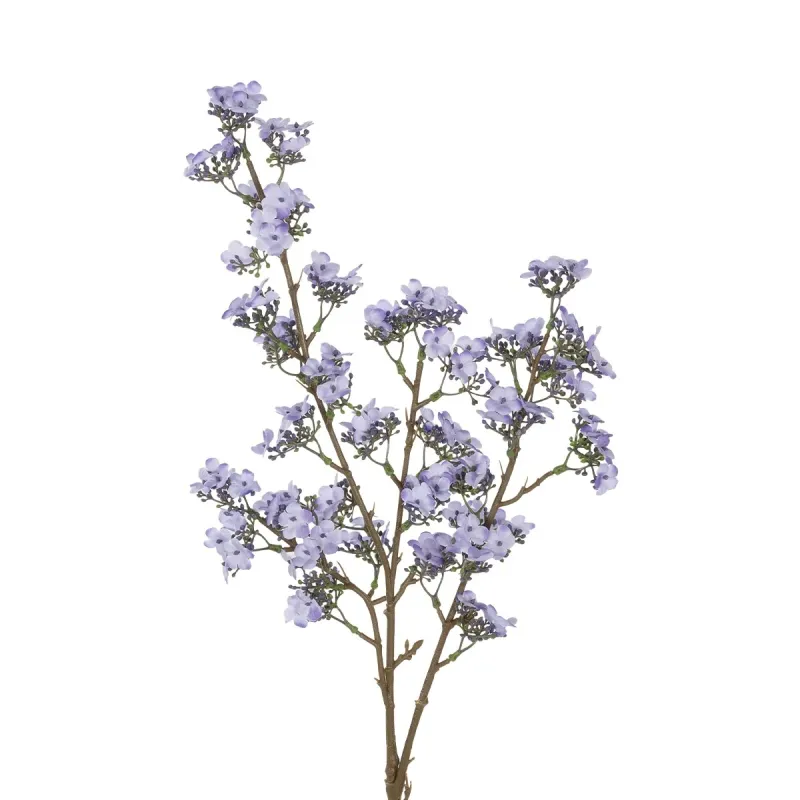 GloboStar® Artificial Garden TAKASAGO CHERRY BLOSSOM 21294 Τεχνητό Διακοσμητικό Κλαδί Λιλά Κερασιάς Μ25 x Π10 x Υ81cm