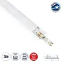 GloboStar® ALP-LINEAR CURBARIO 70863-3M Προφίλ Αλουμινίου - Βάση & Ψύκτρα Ταινίας LED με Λευκό Γαλακτερό Κάλυμμα - Επιφανειακή Χρήση - Εύκαμπτο με Δυνατότητα Κυρτής Τοποθέτησης - Πατητό Κάλυμμα - Λευκό - 3 Μέτρα - Πακέτο 5 Τεμαχίων - Μ300 x Π1.8 x Υ0.