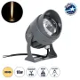 GLOBOSTAR® SPOTXENIA 90632 Αρχιτεκτονικό Σποτ Φωτισμου με Αντιθαμβωτική Γρίλια LED 16W 1760lm 3° DC 24V Αδιάβροχο IP65 Θερμό Λευκό 2700K Dimmable - Bridgelux COB Chip - Γκρι Ανθρακί - Μ9 x Π9 x Υ12cm - 3 Χρόνια Εγγύηση