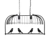 GLOBOSTAR® NEST 01643 Vintage Κρεμαστό Φωτιστικό Οροφής με Ντουί 2 x E27 AC 220-240V IP20 - Μαύρο & Πράσινο - Μ76 x Π36 x Y37cm
