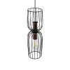 GLOBOSTAR® LAVERA 201-0124 Vintage Κρεμαστό Φωτιστικό Οροφής με Ντουί 1 x E27 AC 220-240V IP20 - Μαύρο & Μπρούτζινο - Μ14 x Π14 x Υ44cm