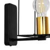 GLOBOSTAR® CYRA 203-0012 Μοντέρνο Φωτιστικό Τοίχου - Απλίκα με Ντουί 1 x E27 AC 220-240V IP20 - Μαύρο & Χρυσό - Μ14 x Π21 x Υ22cm