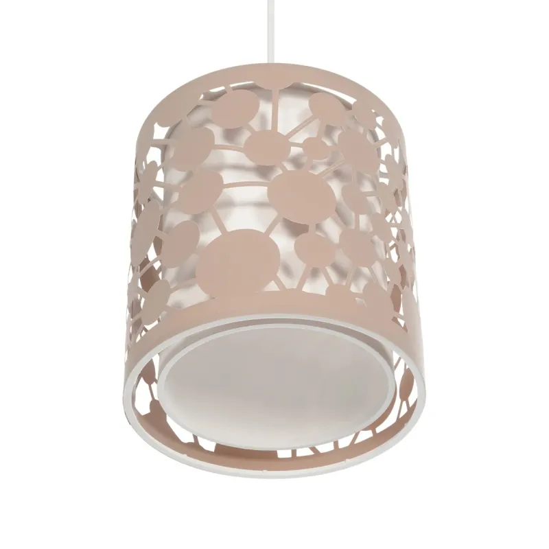 GLOBOSTAR® PETAL 203-0066 Μοντέρνο Κρεμαστό Φωτιστικό Οροφής με Ντουί 1 x E27 AC 220-240V IP20 - Ροζ - Μ23 x Π23 x Υ30cm