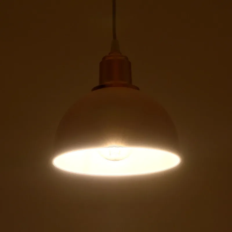 GLOBOSTAR® ΗUT 203-0147 Μοντέρνο Κρεμαστό Φωτιστικό Οροφής με Ντουί 1 x E27 AC 220-240V IP20 - Λευκό & Χρυσό - Μ18 x Π18 x Υ18cm