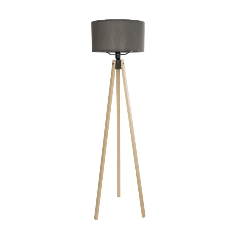 GLOBOSTAR® SAGA 204-0044 Μοντέρνο Επιδαπέδιο Φωτιστικό με Ντουί 1 x E27 AC 220-240V IP20 - Μπεζ & Γκρι - Μ38 x Π38 x Υ140cm