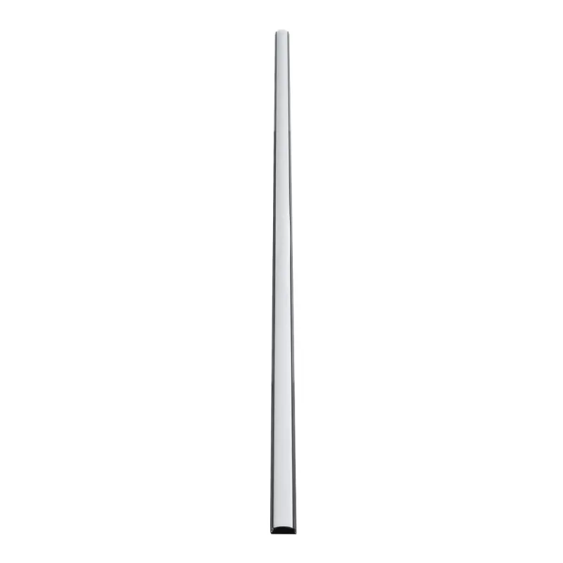GLOBOSTAR® ALP-LINEAR CURBARIO 70804-1M Επιφανειακό Εύκαμπτο Προφίλ Αλουμινίου με Λευκό Γαλακτερό Πατητό Κάλυμμα για Ταινίες LED IP20 - Μαύρο & Λευκό - Μ100 x Π1.8 x Υ0.5cm