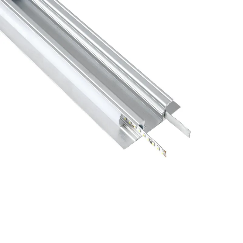 GLOBOSTAR® ALP-WALL-UPDOWN CONCEALED 70844-1M Επιφανειακό Προφίλ Αλουμινίου Ειδικό για Δημιουργία Κρυφού Φωτισμού Up & Down με Λευκό Γαλακτερό Πατητό Κάλυμμα για Ταινίες LED IP20 - Ασημί & Λευκό - Μ100 x Π5 x Υ1.7cm
