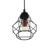 GLOBOSTAR® BUR 204-0180 Μοντέρνο Κρεμαστό Φωτιστικό Οροφής Μονόφωτο 1 x E27 AC 220-240V IP20 Μαύρο - Μ16 x Π16 x Υ19cm