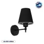 GLOBOSTAR® ELEGANTE 204-0185 Μοντέρνο Φωτιστικό Τοίχου - Απλίκα με Ντουί 1 x E27 AC 220-240V IP20 - Μαύρο - Μ14 x Π22 x Υ24cm