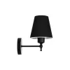 GLOBOSTAR® ELEGANTE 204-0185 Μοντέρνο Φωτιστικό Τοίχου - Απλίκα με Ντουί 1 x E27 AC 220-240V IP20 - Μαύρο - Μ14 x Π22 x Υ24cm