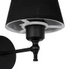 GLOBOSTAR® ELEGANTE 204-0185 Μοντέρνο Φωτιστικό Τοίχου - Απλίκα με Ντουί 1 x E27 AC 220-240V IP20 - Μαύρο - Μ14 x Π22 x Υ24cm