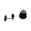 GLOBOSTAR® ELEGANTE 204-0185 Μοντέρνο Φωτιστικό Τοίχου - Απλίκα με Ντουί 1 x E27 AC 220-240V IP20 - Μαύρο - Μ14 x Π22 x Υ24cm
