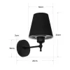 GLOBOSTAR® ELEGANTE 204-0185 Μοντέρνο Φωτιστικό Τοίχου - Απλίκα με Ντουί 1 x E27 AC 220-240V IP20 - Μαύρο - Μ14 x Π22 x Υ24cm