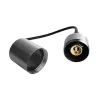 GLOBOSTAR® GARDEON 75580 Φωτιστικό Σποτ για Φυτά - Δέντρα με Βάση Κήπου / Καρφωτό για Λάμπα MR16 με Ντουί GU10 AC 220-240V Αδιάβροχο IP67 - Νίκελ Χρώμιο - Μ6 x Π6 x Υ43.5cm