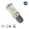 GLOBOSTAR® P21/5W-1157 81224 Λάμπα P21/5W 1157 BAY15D CANbus LED 5W 500lm 360° DC 12-24V IP20 Ψυχρό Λευκό 6000K - 48 x Epistar SMD4014 Chip - Μ2 x Π2 x Υ5cm - 1 Χρόνο Εγγύηση