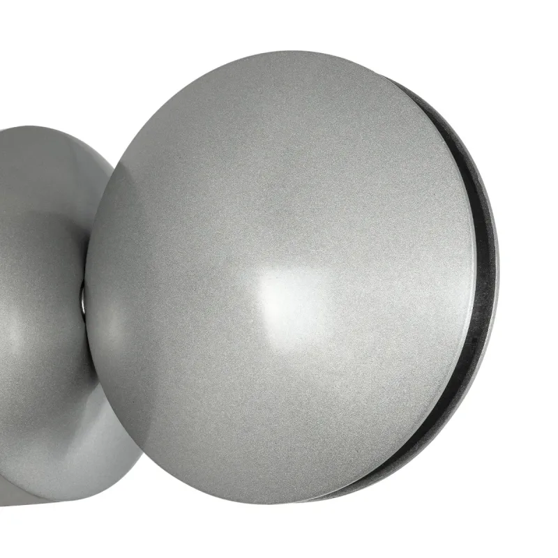 GLOBOSTAR® SEPTUM 93067 Μοντέρνο Φωτιστικό Τοίχου - Απλίκα LED 9W 1150lm 1° AC 220-240V IP44 Μπλε - CREE XPE Chip & TÜV SÜD Driver - Γκρι Ανθρακί Ματ - Μ12 x Π11 x Υ17cm - 5 Χρόνια Εγγύηση