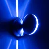 GLOBOSTAR® SEPTUM 93067 Μοντέρνο Φωτιστικό Τοίχου - Απλίκα LED 9W 1150lm 1° AC 220-240V IP44 Μπλε - CREE XPE Chip & TÜV SÜD Driver - Γκρι Ανθρακί Ματ - Μ12 x Π11 x Υ17cm - 5 Χρόνια Εγγύηση