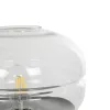 GLOBOSTAR® JAVAN 999-0036 Μοντέρνο Επιτραπέζιο Φωτιστικό Πορτατίφ με Ντουί 1 x E27 AC 220-240V IP20 - Διάφανο & Μαύρο - Μ30 x Π30 x Υ40cm