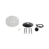 GLOBOSTAR® JAVAN 999-0036 Μοντέρνο Επιτραπέζιο Φωτιστικό Πορτατίφ με Ντουί 1 x E27 AC 220-240V IP20 - Διάφανο & Μαύρο - Μ30 x Π30 x Υ40cm