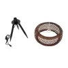 GLOBOSTAR® ZORION 999-0040 Vintage Επιτραπέζιο Φωτιστικό Πορτατίφ με Ντουί 1 x E27 AC 220-240V IP20 - Καφέ & Μαύρο - Μ40 x Π40 x Υ43.5cm