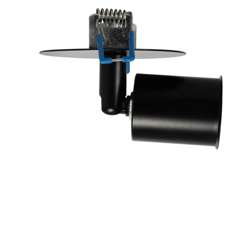 GLOBOSTAR® SARA 999-0058 Χωνευτό Φωτιστικό Οροφής με Ντουί 1 x E27 AC 220-240V IP20 - Μαύρο - Μ8 x Π8 x Υ11cm / Q5.5cm