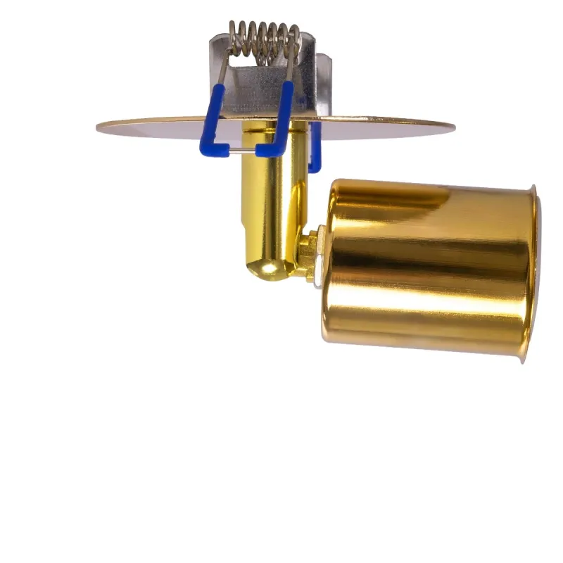 GLOBOSTAR® SARA 999-0060 Χωνευτό Φωτιστικό Οροφής με Ντουί 1 x E27 AC 220-240V IP20 - Χρυσό Πλατίνα - Μ8 x Π8 x Υ11cm / Q5.5cm