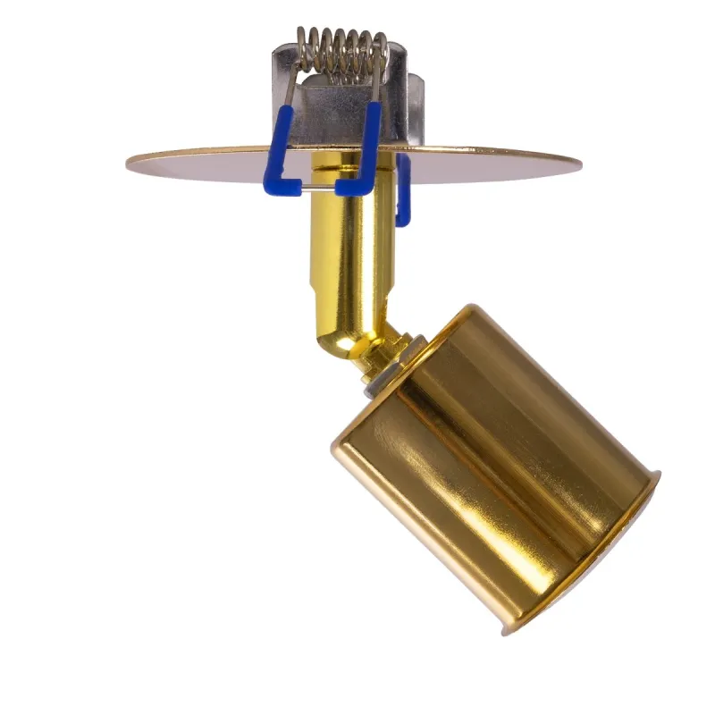 GLOBOSTAR® SARA 999-0060 Χωνευτό Φωτιστικό Οροφής με Ντουί 1 x E27 AC 220-240V IP20 - Χρυσό Πλατίνα - Μ8 x Π8 x Υ11cm / Q5.5cm