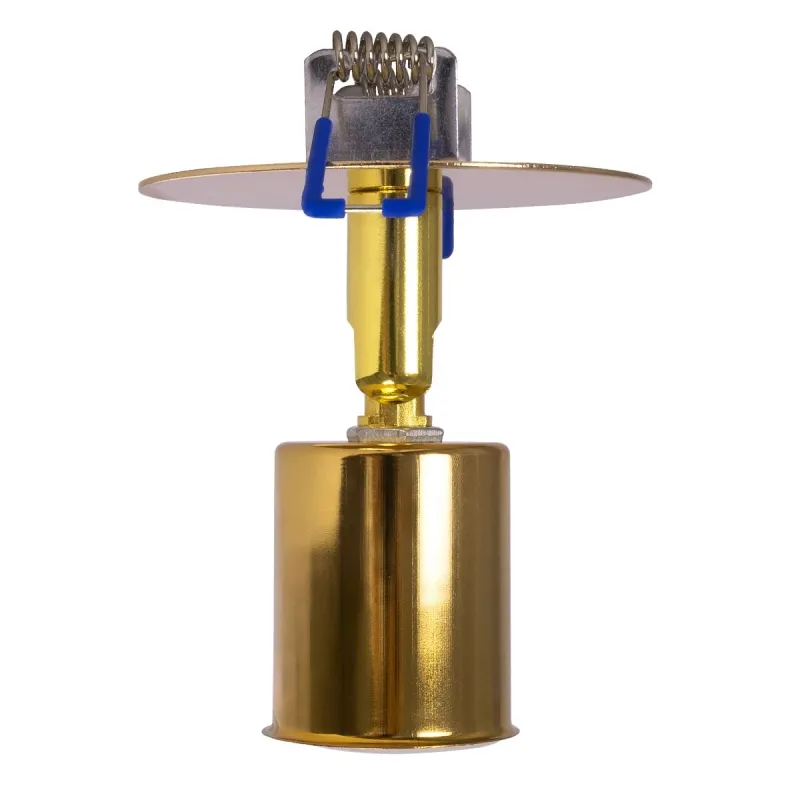 GLOBOSTAR® SARA 999-0060 Χωνευτό Φωτιστικό Οροφής με Ντουί 1 x E27 AC 220-240V IP20 - Χρυσό Πλατίνα - Μ8 x Π8 x Υ11cm / Q5.5cm