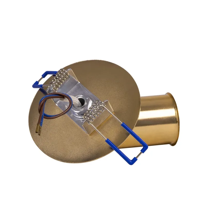 GLOBOSTAR® SARA 999-0060 Χωνευτό Φωτιστικό Οροφής με Ντουί 1 x E27 AC 220-240V IP20 - Χρυσό Πλατίνα - Μ8 x Π8 x Υ11cm / Q5.5cm