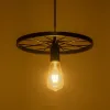 GLOBOSTAR® CASTOR 999-0228 Vintage Κρεμαστό Φωτιστικό Οροφής με Ντουί 1 x E27 AC 220-240V IP20 - Μαύρο - Μ30 x Π30 x Υ11cm