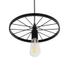 GLOBOSTAR® CASTOR 999-0228 Vintage Κρεμαστό Φωτιστικό Οροφής με Ντουί 1 x E27 AC 220-240V IP20 - Μαύρο - Μ30 x Π30 x Υ11cm