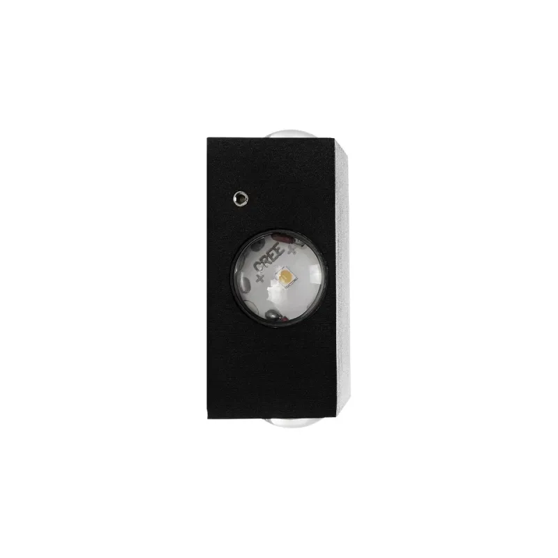 GLOBOSTAR® HIKARI 60686 Μοντέρνο Φωτιστικό Τοίχου - Απλίκα LED 8W 800lm 30° AC 220-240V Αδιάβροχο IP65 Θερμό Λευκό 2700K - CREE XPE Chip & TÜV SÜD Driver - Μαύρο Ματ - Μ9 x Π4 x Υ9cm - 5 Χρόνια Εγγύηση