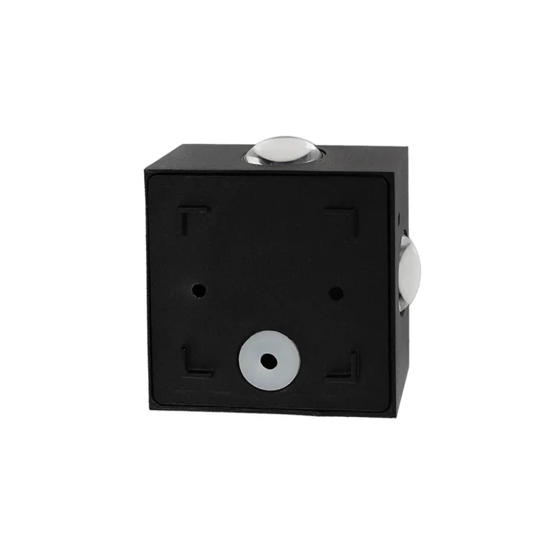 GLOBOSTAR® HIKARI 60686 Μοντέρνο Φωτιστικό Τοίχου - Απλίκα LED 8W 800lm 30° AC 220-240V Αδιάβροχο IP65 Θερμό Λευκό 2700K - CREE XPE Chip & TÜV SÜD Driver - Μαύρο Ματ - Μ9 x Π4 x Υ9cm - 5 Χρόνια Εγγύηση