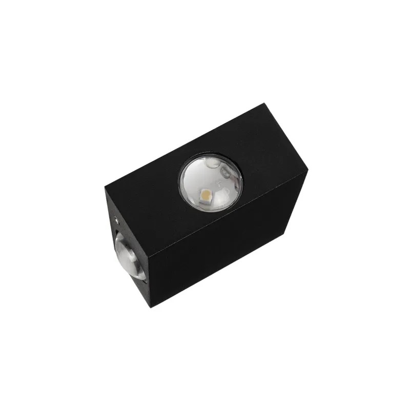 GLOBOSTAR® HIKARI 60686 Μοντέρνο Φωτιστικό Τοίχου - Απλίκα LED 8W 800lm 30° AC 220-240V Αδιάβροχο IP65 Θερμό Λευκό 2700K - CREE XPE Chip & TÜV SÜD Driver - Μαύρο Ματ - Μ9 x Π4 x Υ9cm - 5 Χρόνια Εγγύηση