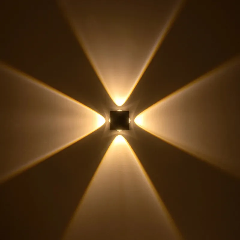 GLOBOSTAR® HIKARI 60686 Μοντέρνο Φωτιστικό Τοίχου - Απλίκα LED 8W 800lm 30° AC 220-240V Αδιάβροχο IP65 Θερμό Λευκό 2700K - CREE XPE Chip & TÜV SÜD Driver - Μαύρο Ματ - Μ9 x Π4 x Υ9cm - 5 Χρόνια Εγγύηση