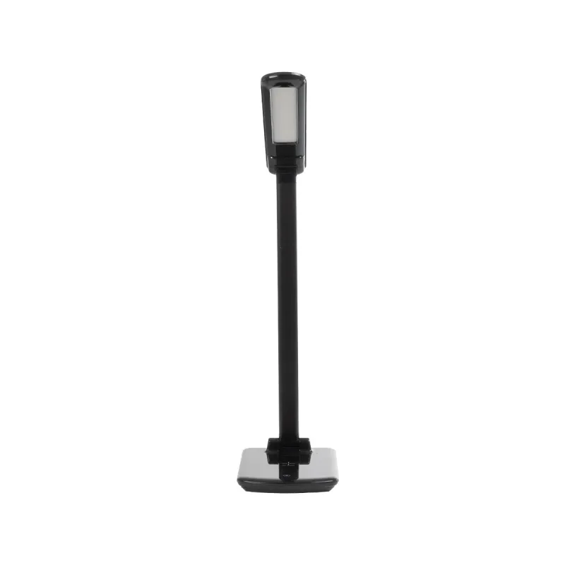 GLOBOSTAR® ONO 76533 Μοντέρνο Επιτραπέζιο Φωτιστικό Γραφείου με Ασύρματη Φόρτιση 10W 2A LED 3.5W 350lm 90° DC 5V με USB-C IP20 Ρυθμιζόμενο Λευκό CCT με Αφή 2700K/4500K/6000K Dimmable - Sanan SMD Chip - Μαύρο - Μ18 x Π12 x Υ36cm - 2 Χρόνια Εγγύηση