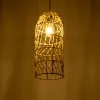 GLOBOSTAR® NETI 205-0024 Boho Κρεμαστό Φωτιστικό Οροφής με Ντουί 1 x E27 AC 220-240V IP20 - Μπεζ - M20 x Π20 x Υ49cm