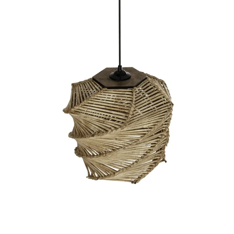 GLOBOSTAR® HUSLE 205-0045 Boho Κρεμαστό Φωτιστικό Οροφής με Ντουί 1 x E27 AC 220-240V IP20 - Μπεζ - M31 x Π31 x Υ28cm