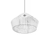 GLOBOSTAR® NUI 205-0064 Boho Κρεμαστό Φωτιστικό Οροφής με Ντουί 1 x E27 AC 220-240V IP20 - Λευκό - M60 x Π60 x Υ41cm