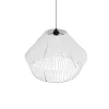 GLOBOSTAR® NUI 205-0064 Boho Κρεμαστό Φωτιστικό Οροφής με Ντουί 1 x E27 AC 220-240V IP20 - Λευκό - M60 x Π60 x Υ41cm