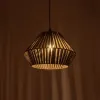 GLOBOSTAR® NUI 205-0069 Boho Κρεμαστό Φωτιστικό Οροφής με Ντουί 1 x E27 AC 220-240V IP20 - Πρασίνο - M36 x Π36 x Υ27cm