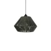 GLOBOSTAR® NUI 205-0069 Boho Κρεμαστό Φωτιστικό Οροφής με Ντουί 1 x E27 AC 220-240V IP20 - Πρασίνο - M36 x Π36 x Υ27cm