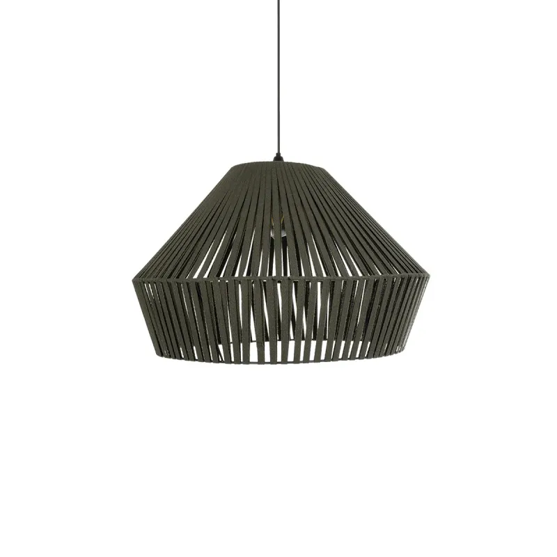 GLOBOSTAR® NUI 205-0070 Boho Κρεμαστό Φωτιστικό Οροφής με Ντουί 1 x E27 AC 220-240V IP20 - Πρασίνο - M60 x Π60 x Υ41cm