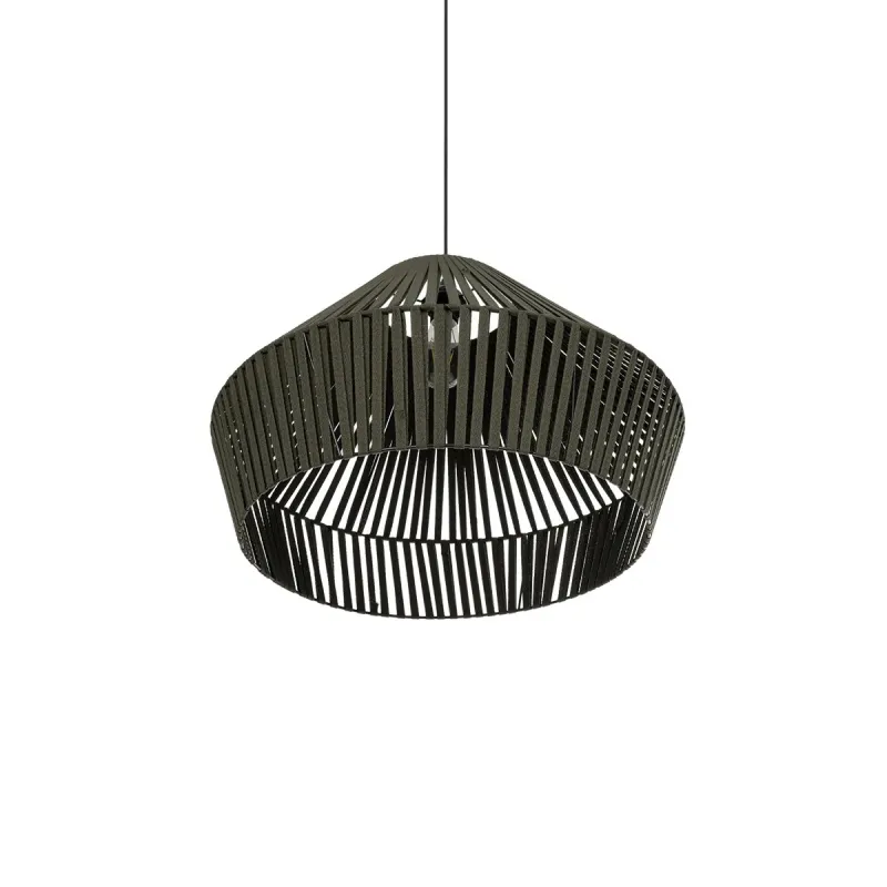 GLOBOSTAR® NUI 205-0070 Boho Κρεμαστό Φωτιστικό Οροφής με Ντουί 1 x E27 AC 220-240V IP20 - Πρασίνο - M60 x Π60 x Υ41cm