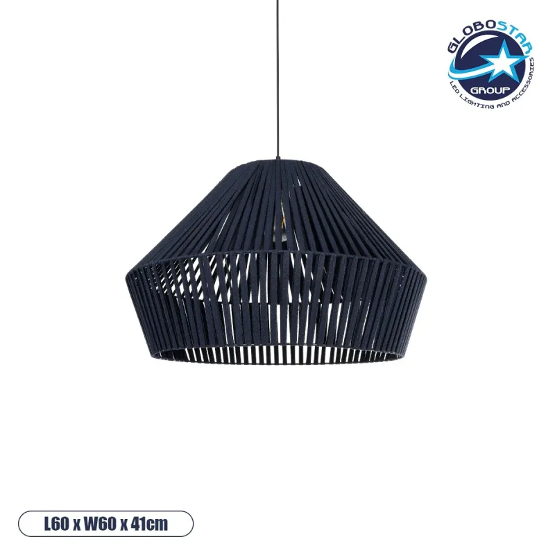 GLOBOSTAR® NUI 205-0072 Boho Κρεμαστό Φωτιστικό Οροφής με Ντουί 1 x E27 AC 220-240V IP20 - Μπλε - M60 x Π60 x Υ41cm GLOBOSTAR® NUI 205-0072 Boho Κρεμαστό Φωτιστικό Οροφής με Ντουί 1 x E27 AC 220-240V IP20 - Μπλε - M60 x Π60 x Υ41cm