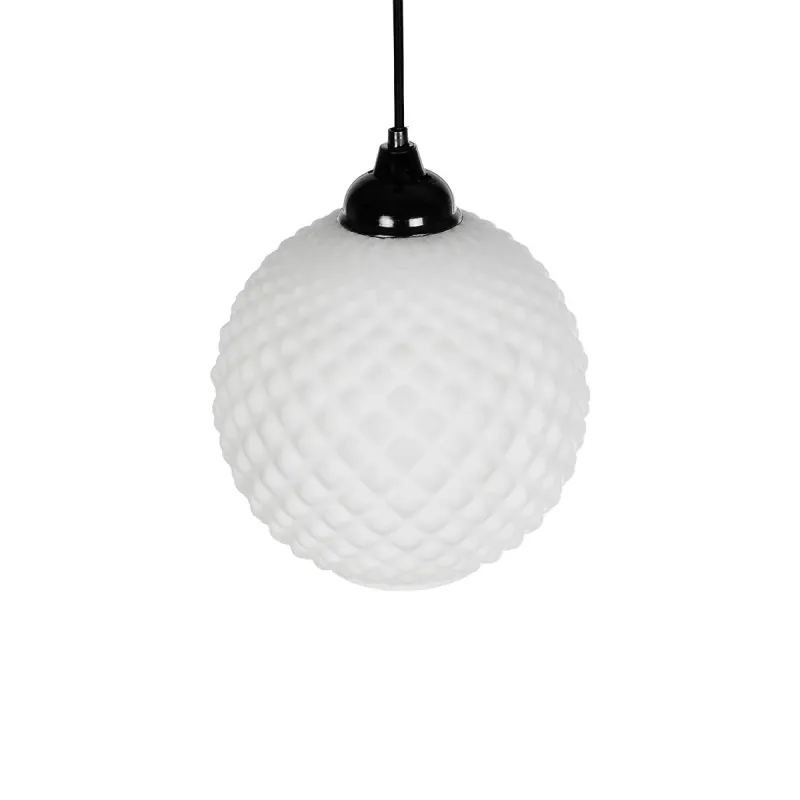GLOBOSTAR® KEGEL 206-0004 Μοντέρνο Κρεμαστό Φωτιστικό Οροφής με Ντουί 1 x E27 AC 220-240V IP20 - Λευκό - Μ20 x Π20 x Υ20cm